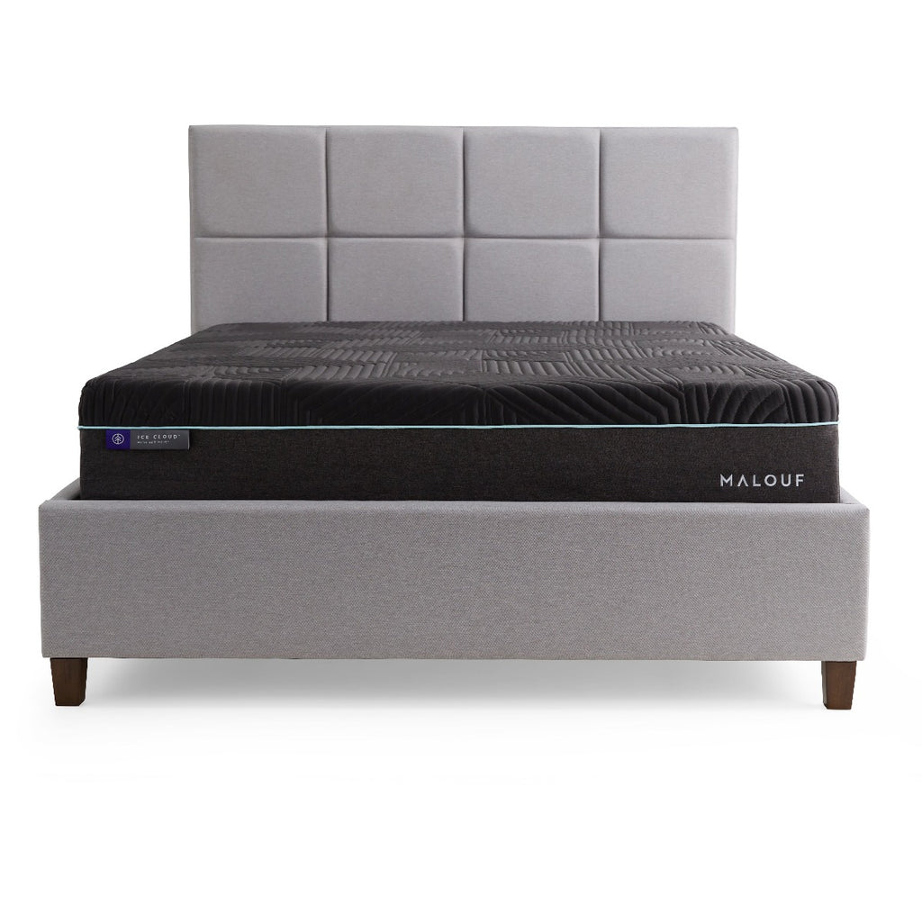 Ice Cloud 13 Inch Hybrid Mattress , Front view on bed frame - Dreams and Co.