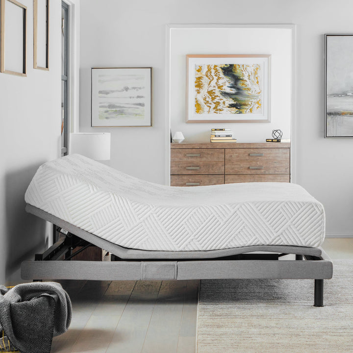Side view with mattress of S755 Adjustable Base