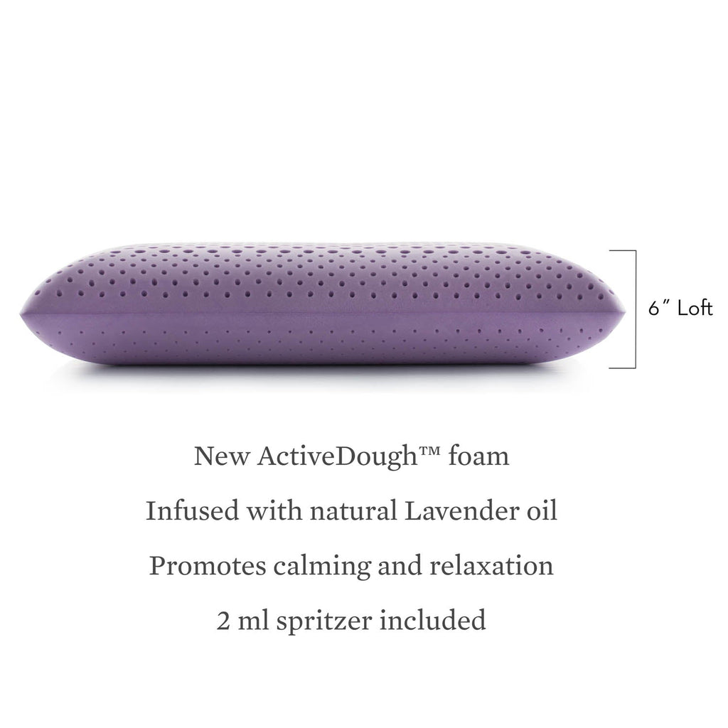 Lavender Active Dough Pillow side view