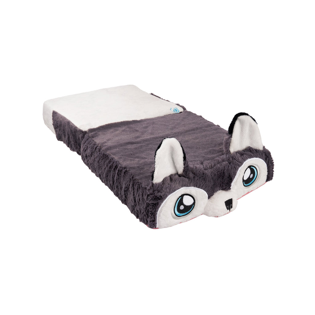 Pillow Cub Cube, opened to pillow; husky animal design